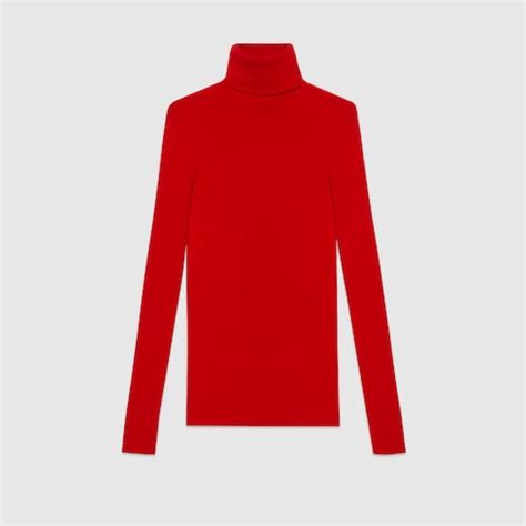 gucci maglione donna collo alto|Maglione a collo alto in lana fine in color crema .